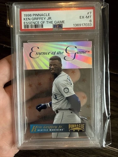 1996 Pinnacle Ken Griffey Jr Essence Of The Game #7 PSA 6