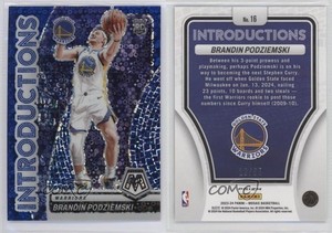 2023 Mosaic Introductions Fast Break Blue Prizm /85 Brandin Podziemski Rookie RC