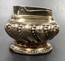 Vintage Ronson "Crown" Silverplated 1950's Table Top Cigar/Cigarette Lighter USA