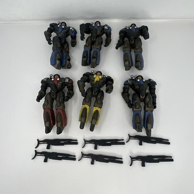 Lot of 6 Blizzard 1998 StarCraft Terran Marine Action Figure