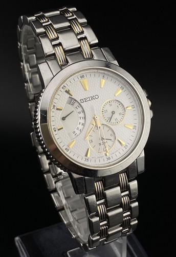 Orologio Uomo Seiko Le Grand Bianco Day Date Quadrante Rotondo Acciaio Inox Elegante - Foto 3 di 11