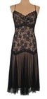 Betsey Johnson Dress Sleeveless Sheer Black Lace Overlay Nude Lining Women Sz 6