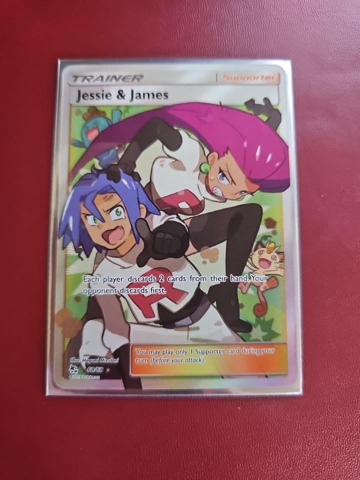 Pokemon TCG Jessie & James 68/68 Hidden Fates Ultra Rare Full Art Holo Eng 2019