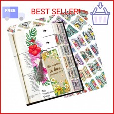 Bible Index Tabs New Old Testament Tabs Matte Laminated Floral Design - 122 Pc