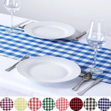 14" x 108" Checkered Gingham TABLE RUNNER Polyester Wedding PARTY