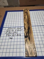 Black and White Ebony  Wood turning  blank  3 3/4  "x   7/8"x   26 1/2  " EBW290