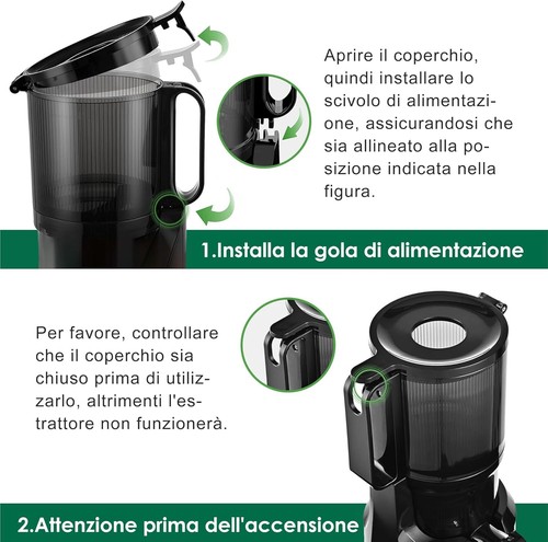 Estrattore Centrifuga Professionale di succo frutta e verdura a freddo No BPA - Foto 5 di 8