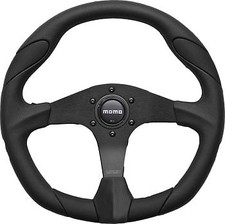 Momo Quark Black Steering Wheel With Black Airleather 350mm