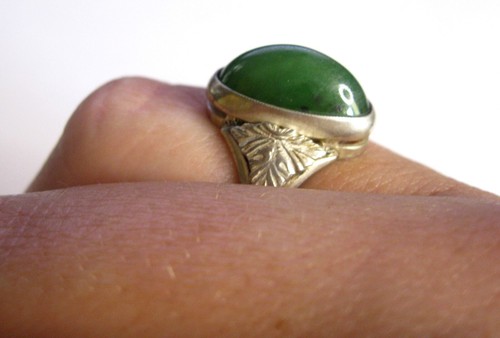 Anello Vintage URSS Argento 875 Magic GIADA Pietra Super - Foto 7 di 12