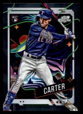 2024 Topps Cosmic Chrome Base #186 Evan Carter Rangers Rc Rookie