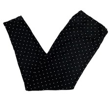 Girls S/M LuLaRoe  BLACK with WHITE POLKA DOTS  Leggings KIDS SIZES 2-8