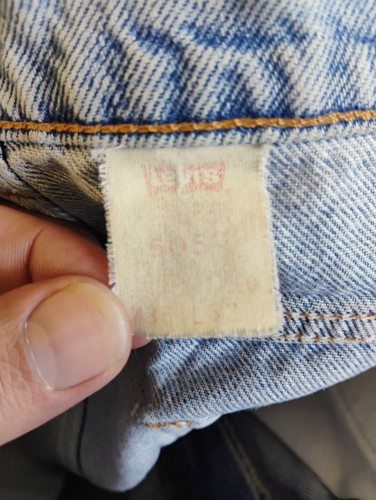 Vtg 90s Levis 505 Orange Tab Mens Light Wash Jeans Blue Made in USA Size 36x32 - Picture 15 of 20