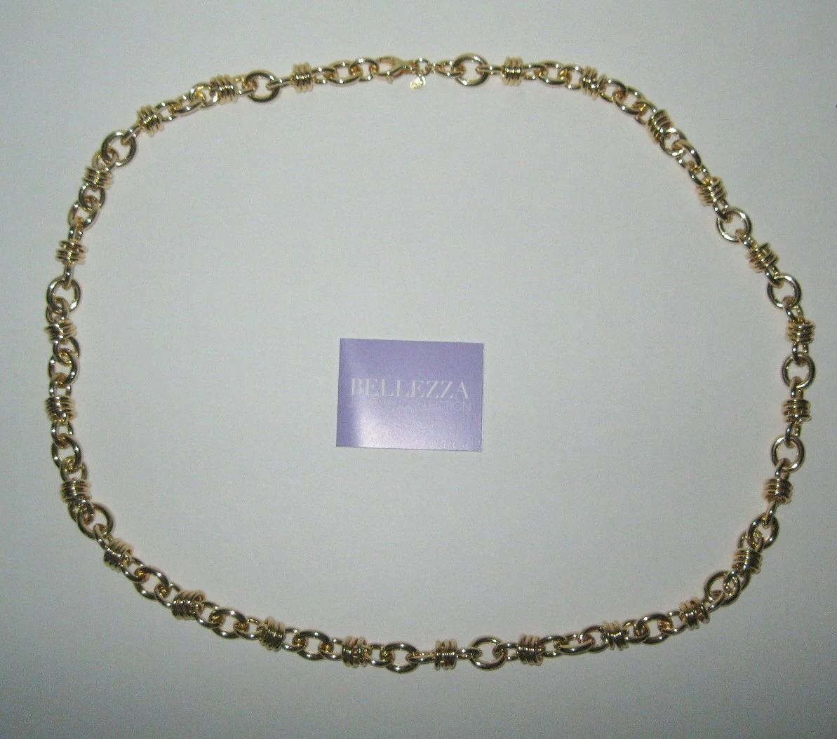 New Bellezza Bronze Shiny Oval Multi Rolo Link Necklace HSN $149 image 1