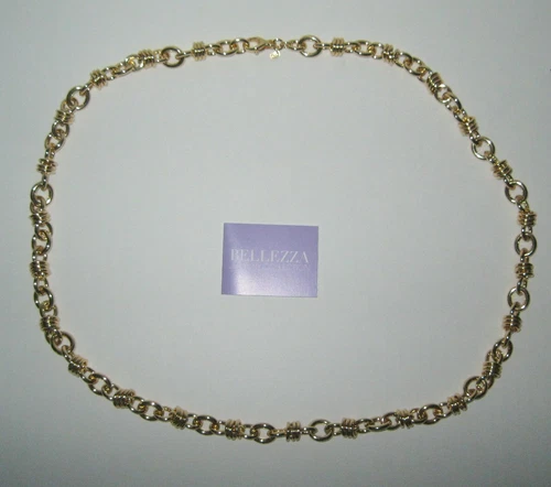 New Bellezza Bronze Shiny Oval Multi Rolo Link Necklace HSN $149 - product listing photo