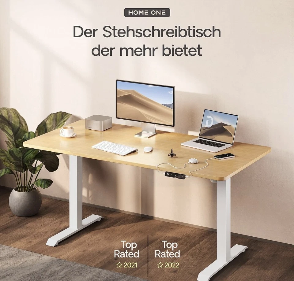 Schreibtisch, Height-Adjustable Desk (160 x 80 cm)