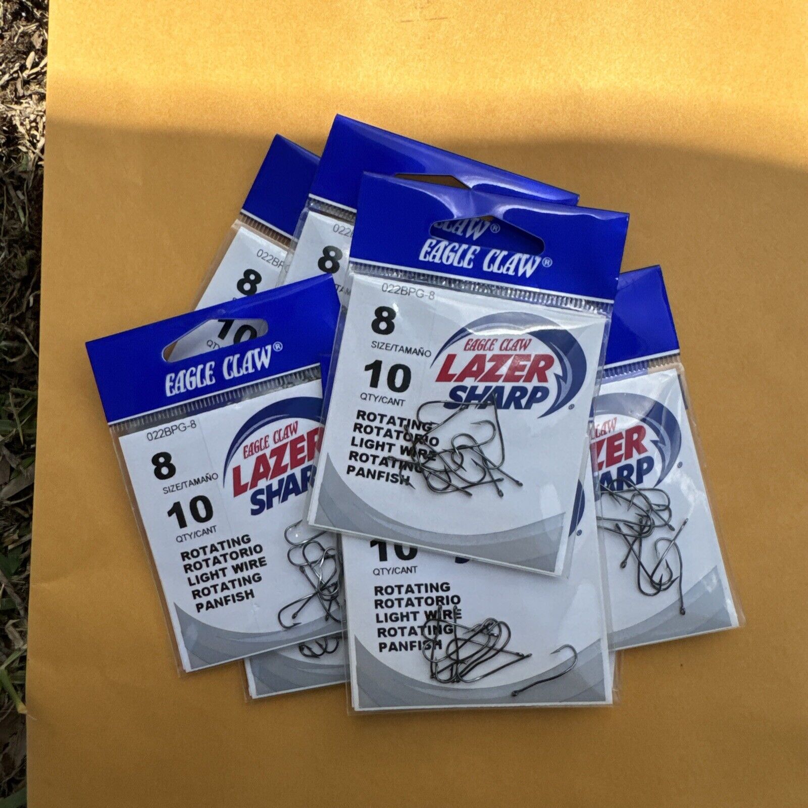 8 Packs Eagle Claw Rotating Size 8 Per Pack Count Of 10. Model 022bpg-8