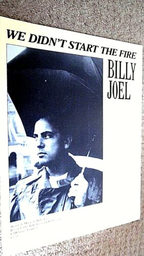 BILLY JOEL: WE DIDN'T START THE FIRE (SHEET MUSIC) - Afbeelding 1 van 1