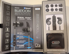 NEW Sentry Bluetooth, Rechargeable, Metal Ear Buds with Built In Mic Gray