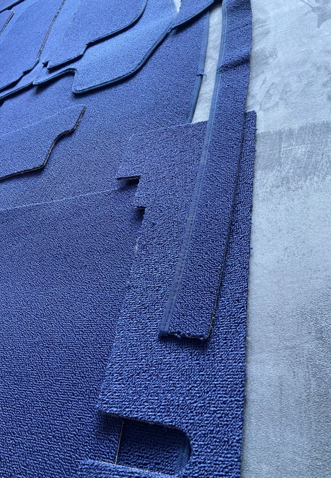 NEW R107 Mercedes Carpet kit for 380SL 450SL 500LS 560SL LOOP BLUE kit 18 pcs - Image 4 of 4