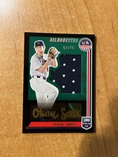 2022 Panini Stars & Stripes - Oliver Santos - Silhouettes Black Gold Auto 63/75