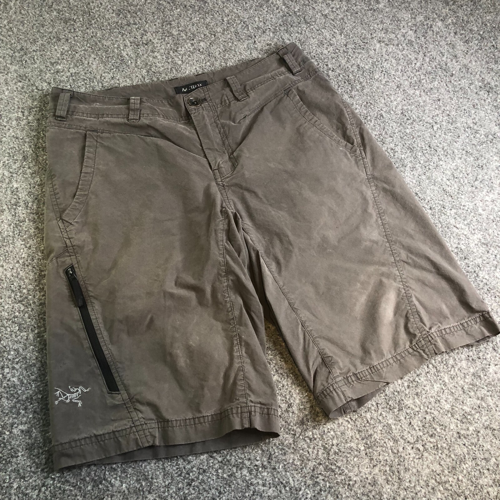 ARC'TERYX Arcteryx Stowe pantaloncino uomo 30 grigio orlo adatto leggero cargo outdoor escursionismo