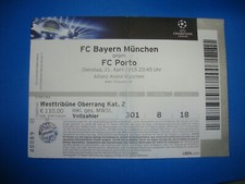 14/15 Ticket Bayern München FC Porto Eintrittskarte UEFA Champions League