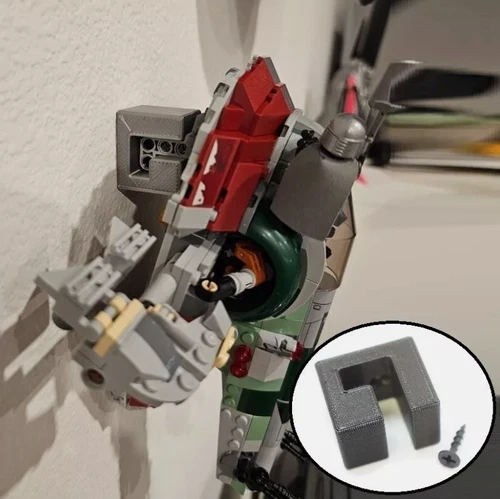 3D Wall Mount Display for Lego Star Wars 75312 Boba Fett Starship