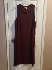 Nine West Women's Cable Knit Sweater Dress Brown Size XXL