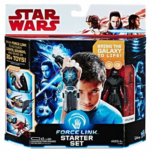 New Star Wars Force Link Starter Set Wrist Band The Last Jedi + Kylo Ren Figure - Afbeelding 1 van 1