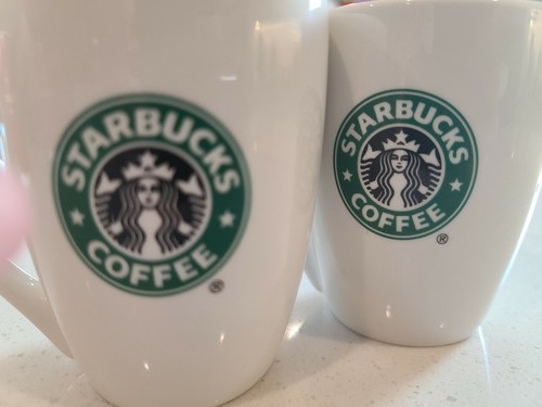 Starbucks Coffee Mug Classic White 2007 Siren Mermaid Logo 10.2 oz Lot Of 2 - Picture 4 of 4