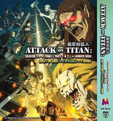 Dvd Ataque Dos Titans Dublado Shingeki Kyojin Temp 1 2 3 - Escorrega o Preço