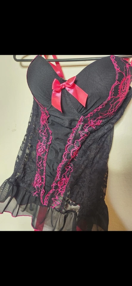 Sexy Mesh Underwire Lingerie Top/Gown. Built In Bra. Size 34 C. Intimates - Image 2 of 4