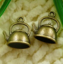90 Pcs Bronze Plated Teapot Charms Pendant 19X15MM S2325 DIY Jewelry Making