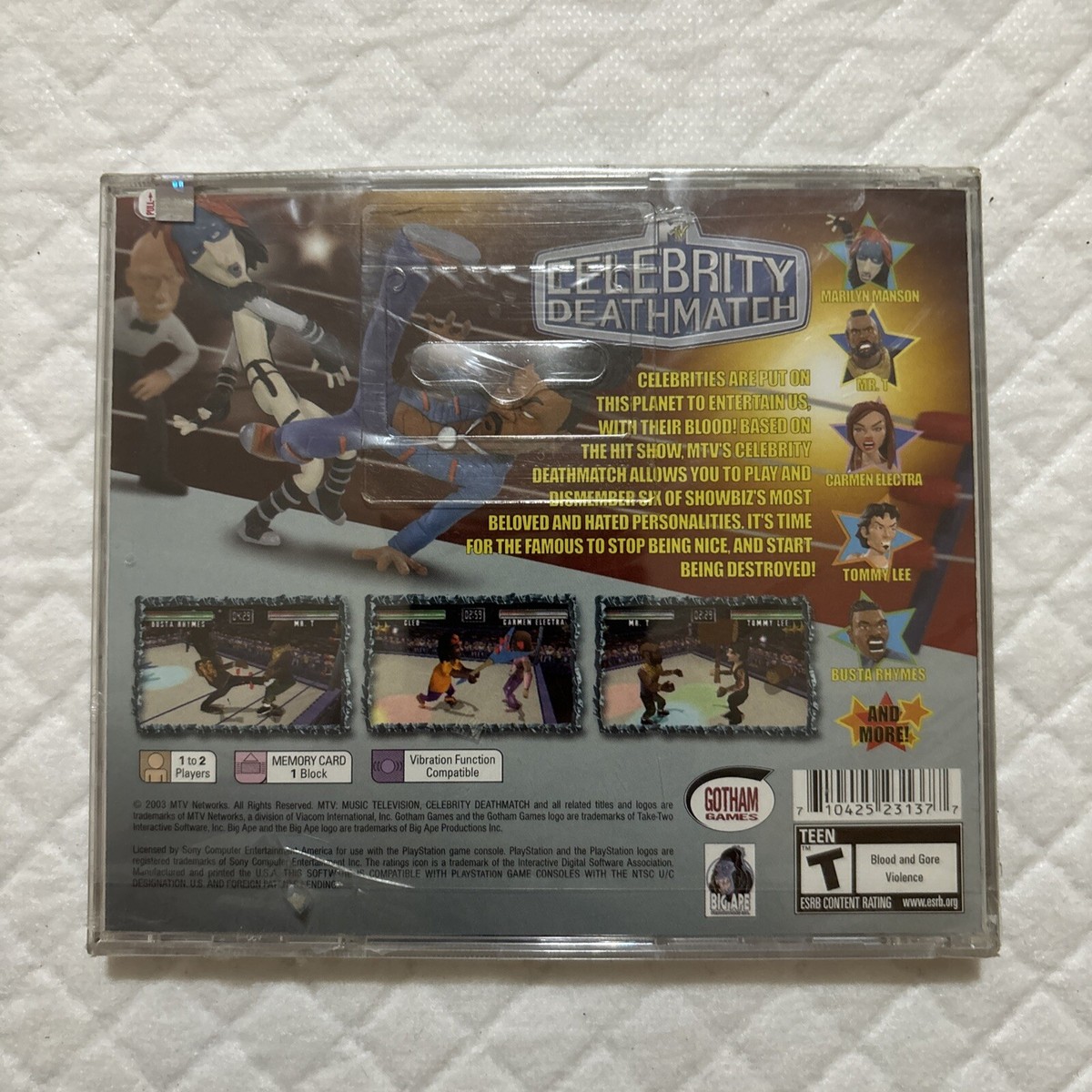 Jeux Vidéo MTV's Celebrity Deathmatch PlayStation 2 (PS2) d'occasion