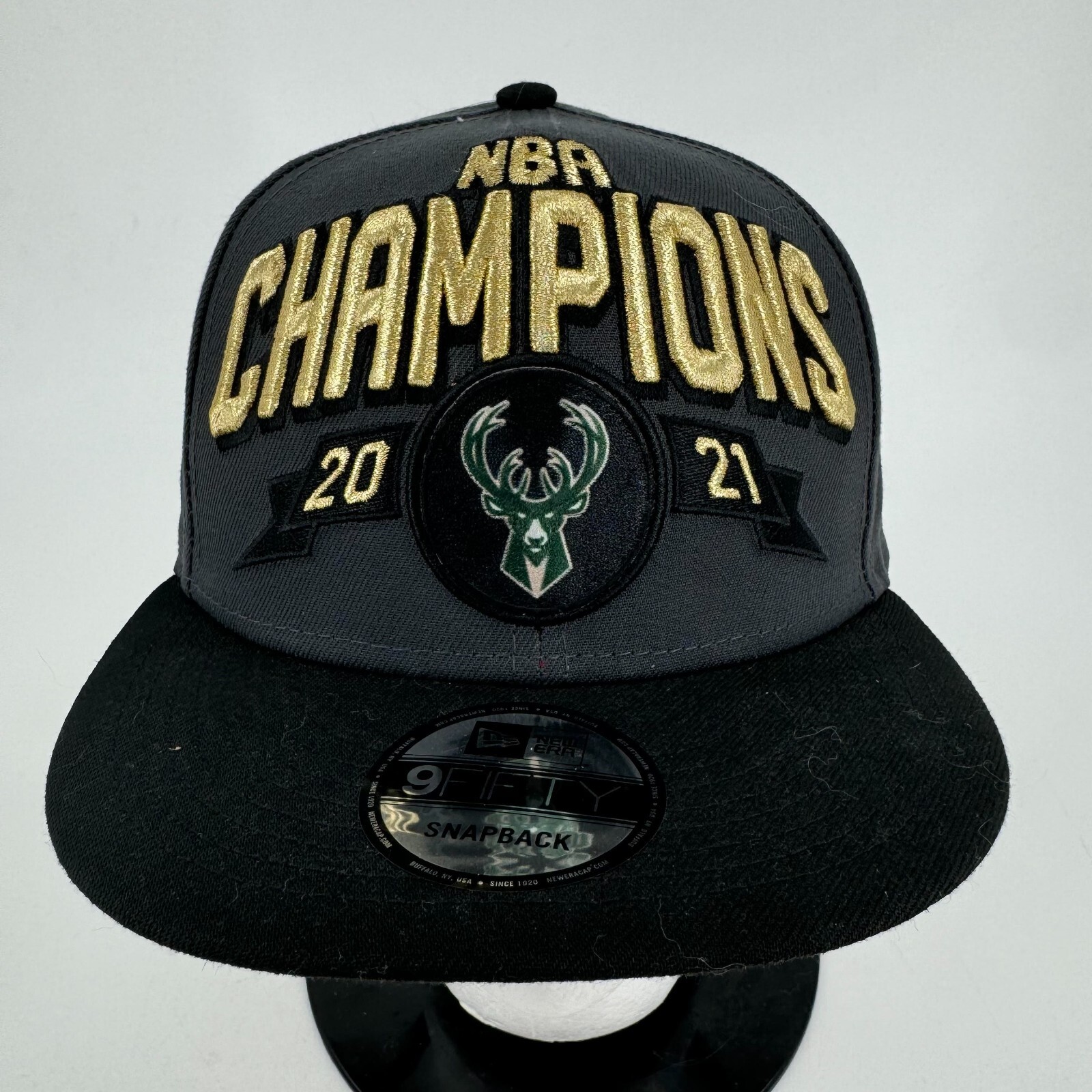 NEW Milwaukee Bucks Hat Cap New Era 9FIFTY UNISEX Black NBA 