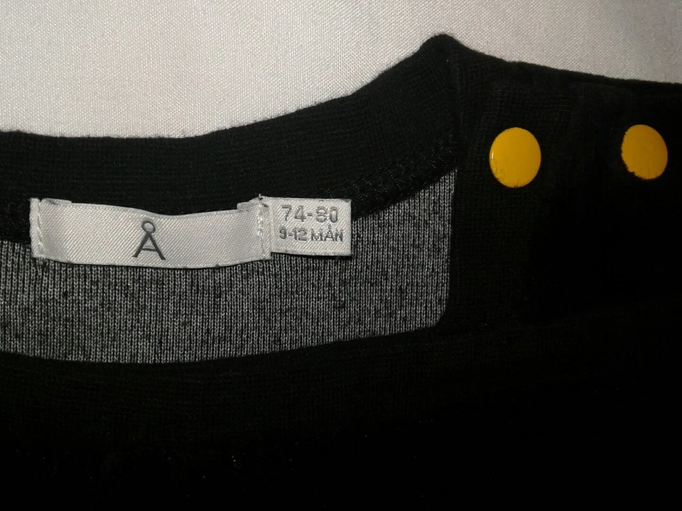 Vestido túnica terciopelo negro Ahlens Barbapapa bebé niña talla 9-12 meses Foto 3 de 4