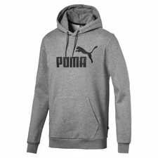 Brand New Men's Puma Essential Big Logo Hoodie Grey Size Medium Very Nice!!
