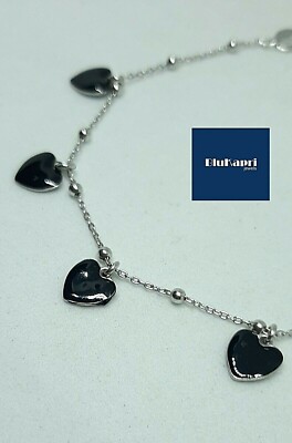 Bracciale con Cuore Argento idea Regalo di San Valentino per lei Donna Amicizia