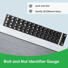 Standard and Metric Nut & Bolt 28 Thread Checker Bolt and Nut Identifier Gauge U
