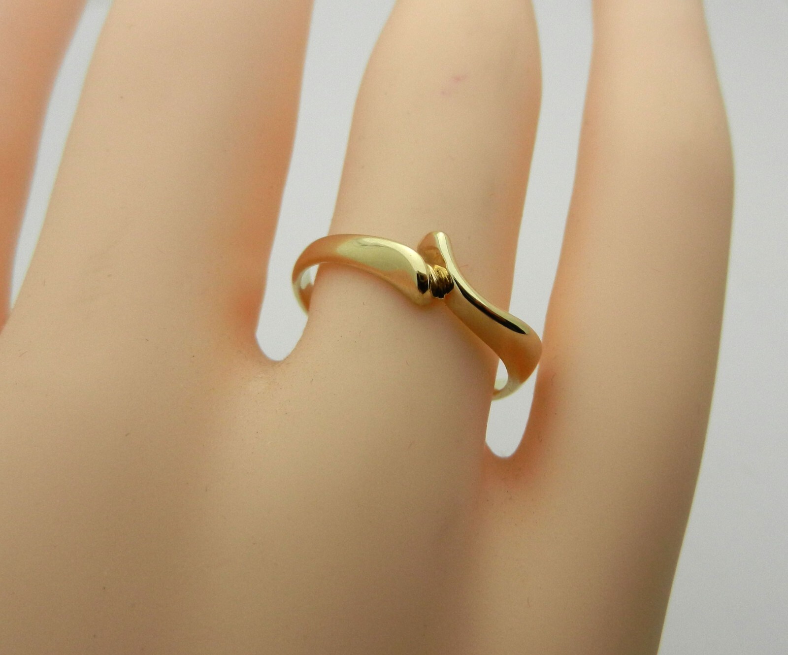 Solid 14k Gold Wedding Ring Guard Support Curved … - image 2