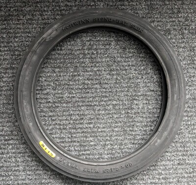 SCHWINN 20 x 2.125 BLACKWALL SLIK KRATE TIRE Stingray Bicycle with Yellow Oval