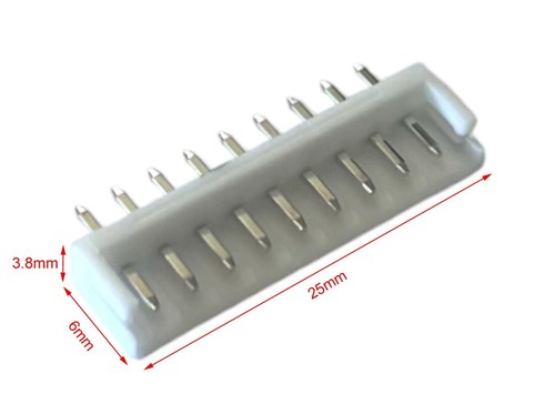 Conector de 9 pines JST-EH 2,5 mm entrada superior recta PCB cabezal cable a placa 50 piezas - Imagen 2 de 4