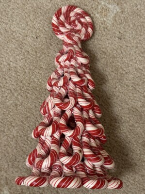 TK Maxx Weihnachten Zuckerstange Baum Iced Sweets Xmas 18cm NEU rot weiß Pfefferminze