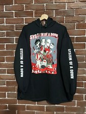Rare Vintage 00's System of A Down Euro Hoodie Mushrooms Nu metal band xl black