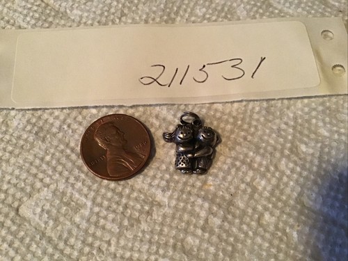 Vintage Sterling Silver Boy and Girl Hugging Charm/Pendant