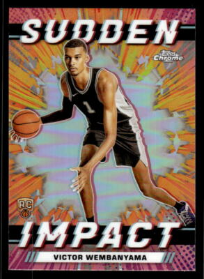 2023-24 Topps Chrome Victor Wembanyama Sudden Impact Silver Rookie