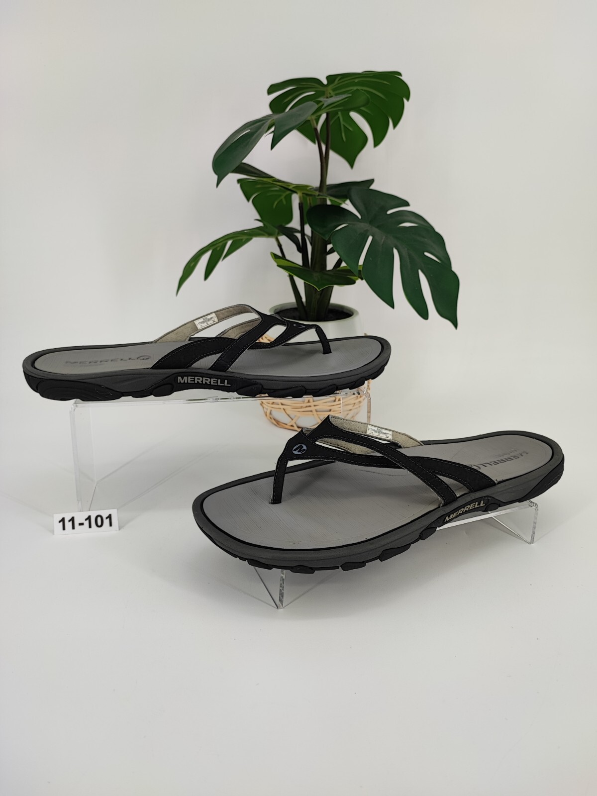 Merrell sandalo donna nero infradito infradito in pelle taglia 11 US