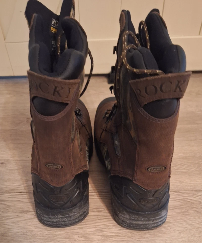 ROCKY Camo Hunting Boots Men Waterproof 1000 Gram Thinsulate ULTRA 7466 Size-12M - Image 4 of 4