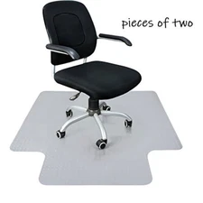 1/2pc 36" x 48" Office Chair Floor Mat Studded Back Lip 1/8" for Pile Carpet PVC