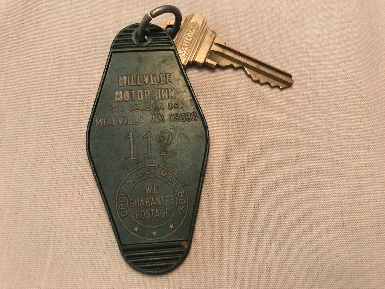 Millville Motor Inn Vintage Room Key, Millville, New Jersery eBay